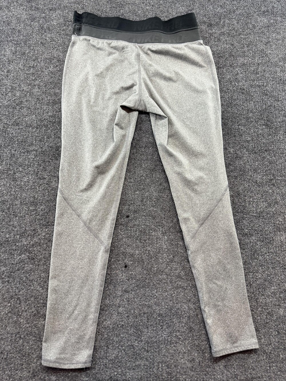 Nike Pro Mens Large Gray Dri-FIT Compression Running Leggings Base Layer